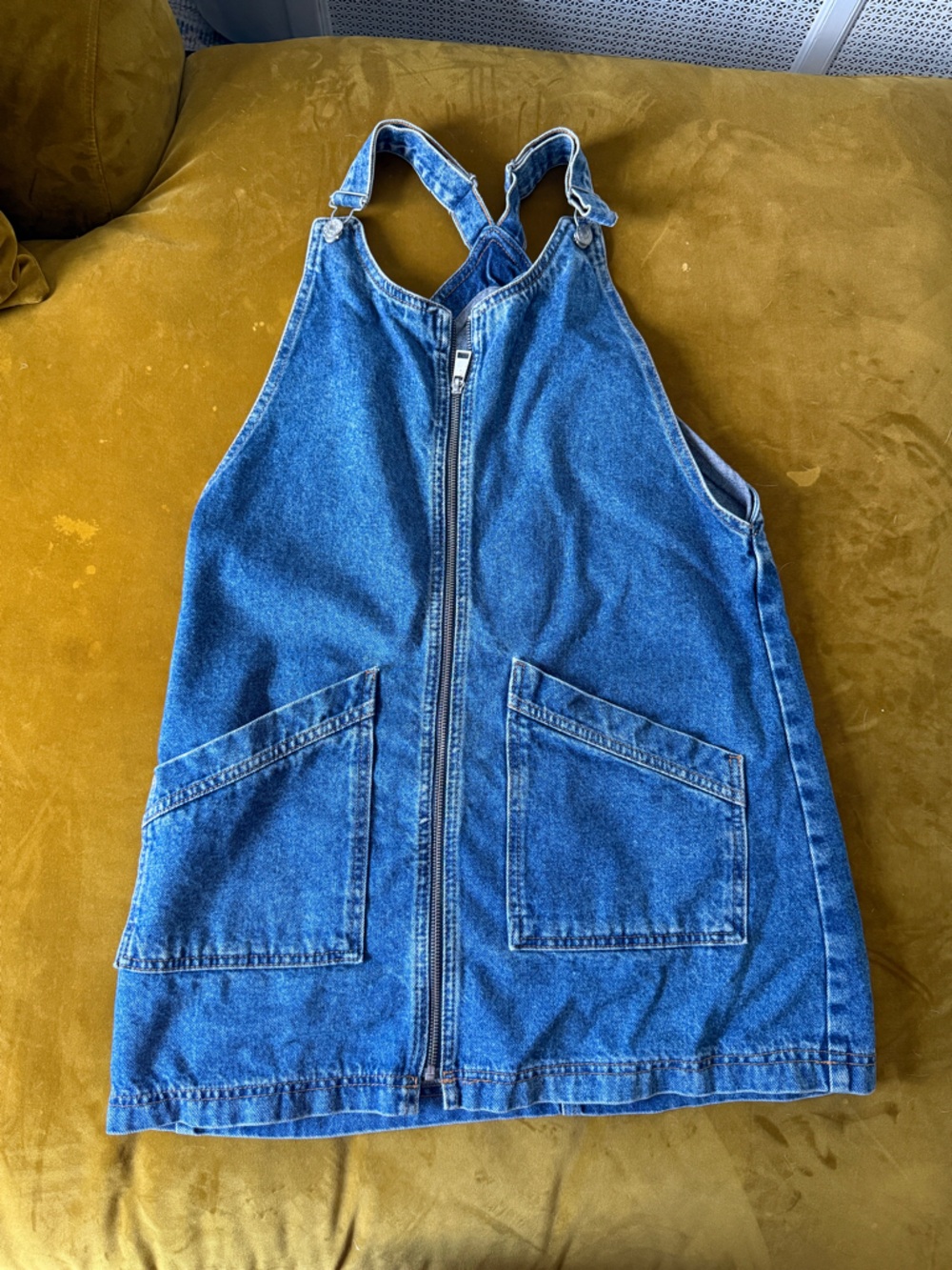 Topshop Blue Denim Zip-Up Women’s Overall Dress